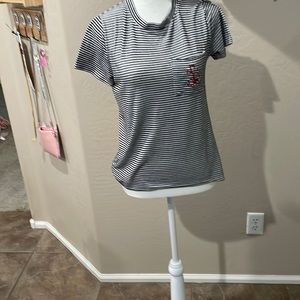 RESERVED FOR KATE: Disney striped and embroidered T-shirt